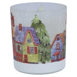 Windlicht "Häuserkulisse", 8 cm