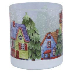 Windlicht "Häuserkulisse", 10 cm