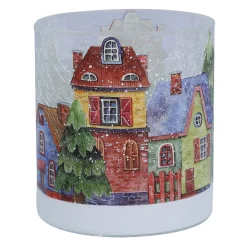 Windlicht "Häuserkulisse", 10 cm