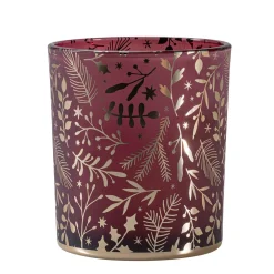 Windlicht "Weihnachtszweige", 10 cm