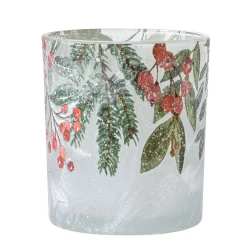 Windlicht "Winterliche Hagebutten", 10 cm