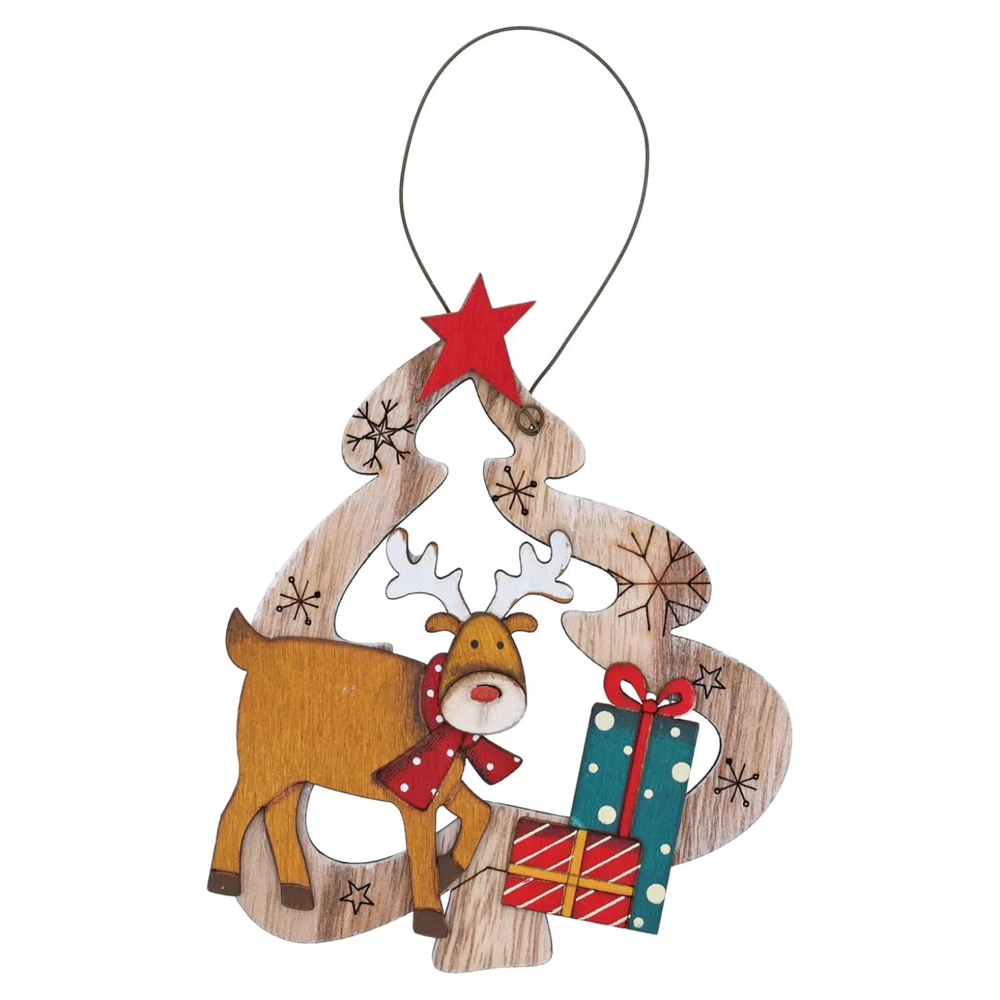 Winterbaum mit Rentier, Hängeornament
