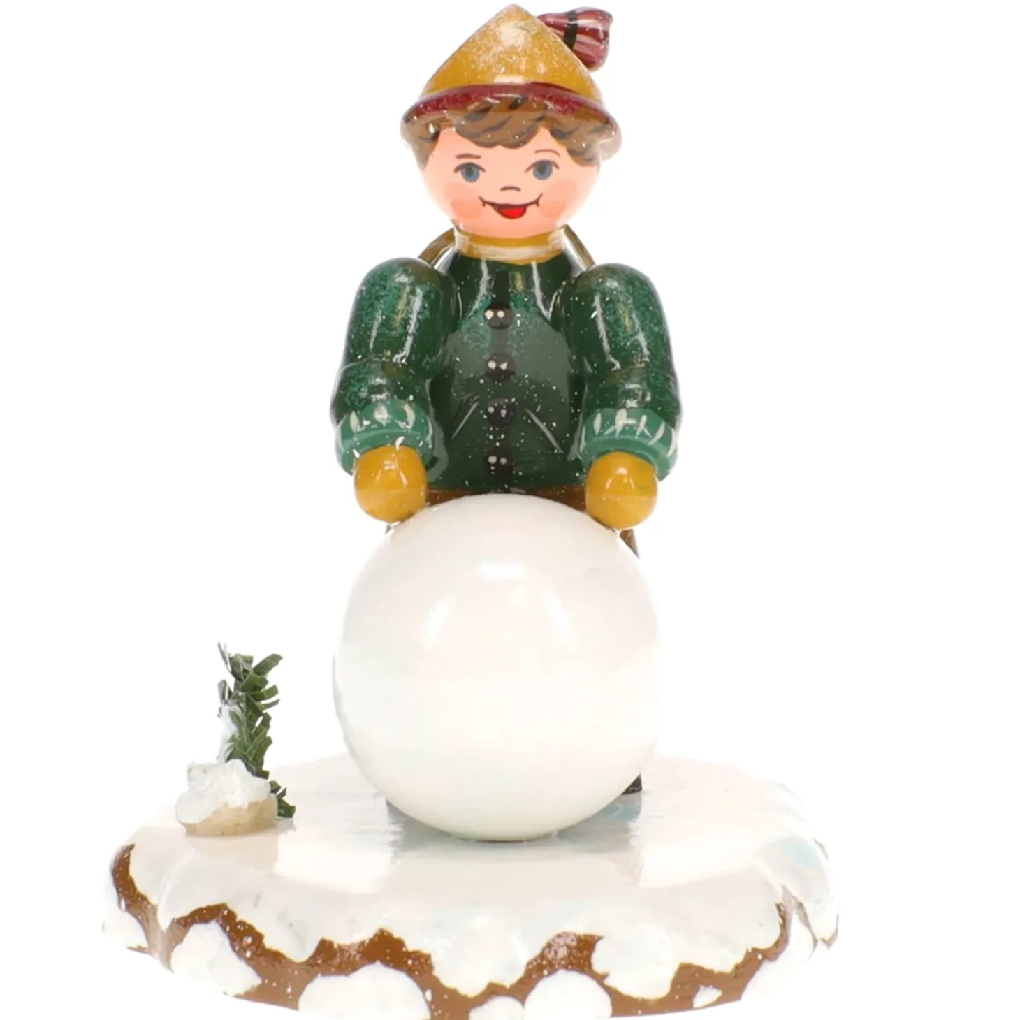 Winterkinder Junge mit Schneekugel