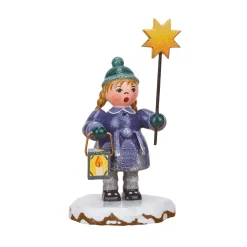 Winterkinder Mädchen mit Stern und Laterne