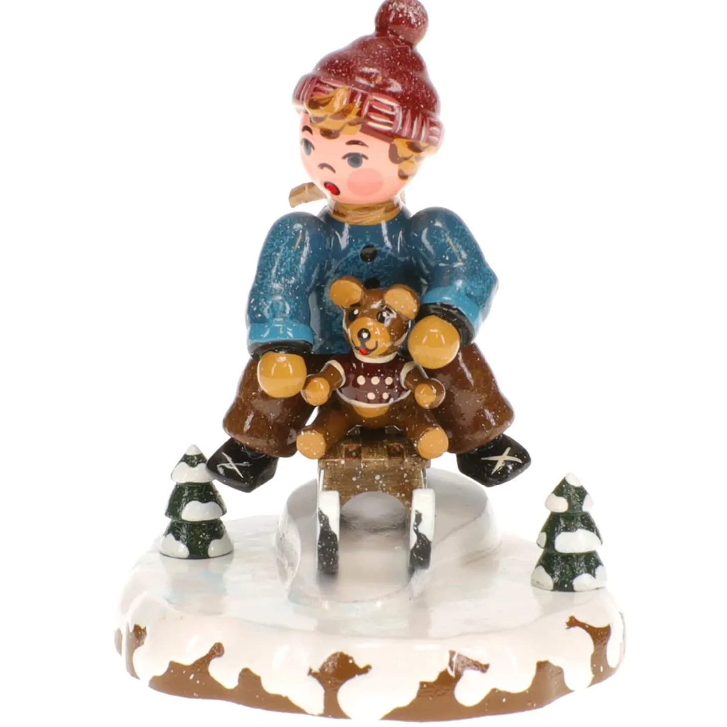 Winterkinder Schlittenfahrer